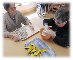 天ぷら・かぼちゃの煮物