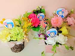 2月の作品 花(工作)