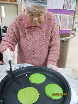 プレートで焼いて