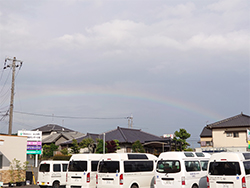 小泉から虹を発見！みえるかな…