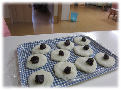 柏餅の出来上がり