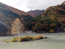 紅葉の七面山