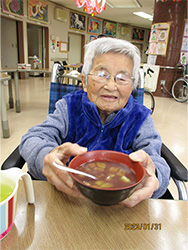 1月は『おしるこ』を味わってもらいました☆★☆