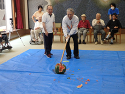 上手く割ることができて