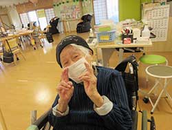 作業の合間に、はい！ポーズ☆彡