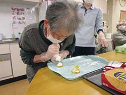 綺麗にクリームが乗っています